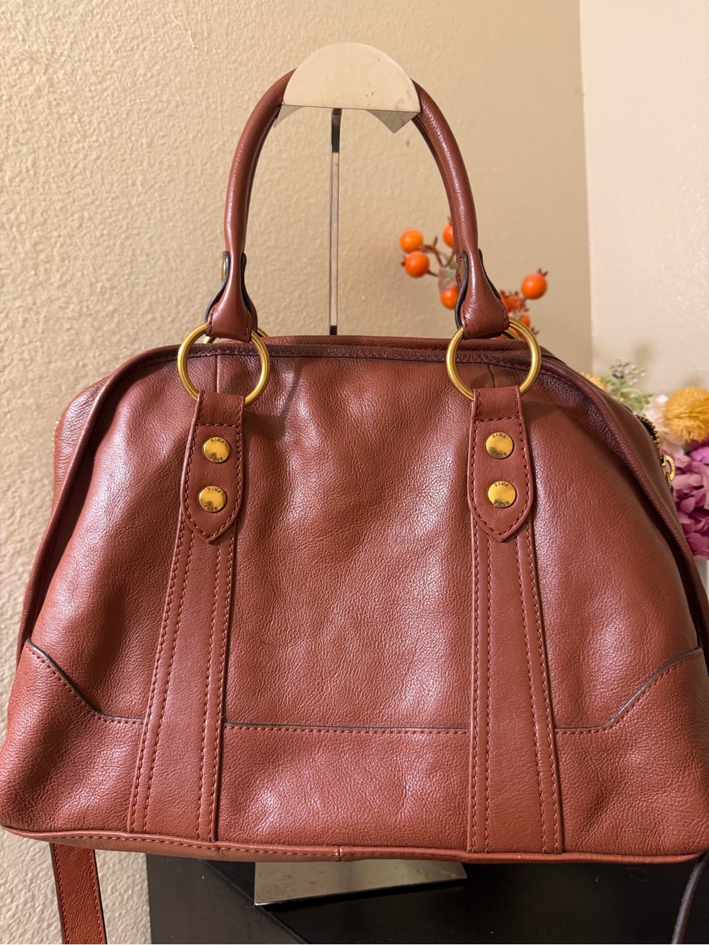FRYE Brown Leather Satchel Handbag/ shoulder bag - Picture 4 of 7